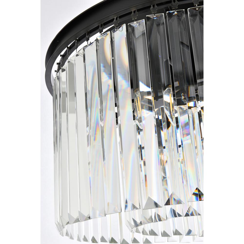 Sydney 8 Light Matte Black Chandelier Clear Royal Cut Crystal. Picture 5