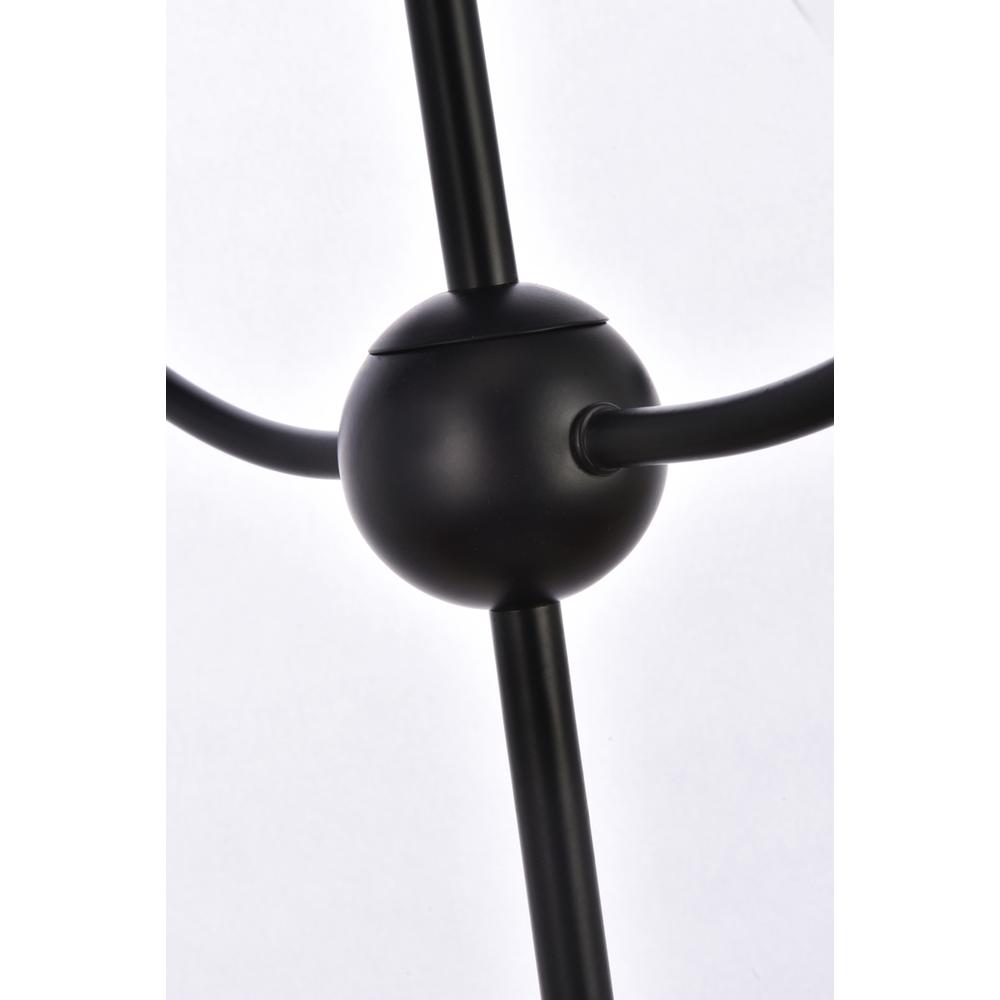 Lennon 31.5 Inch Pendant In Black With Clear Shade. Picture 5
