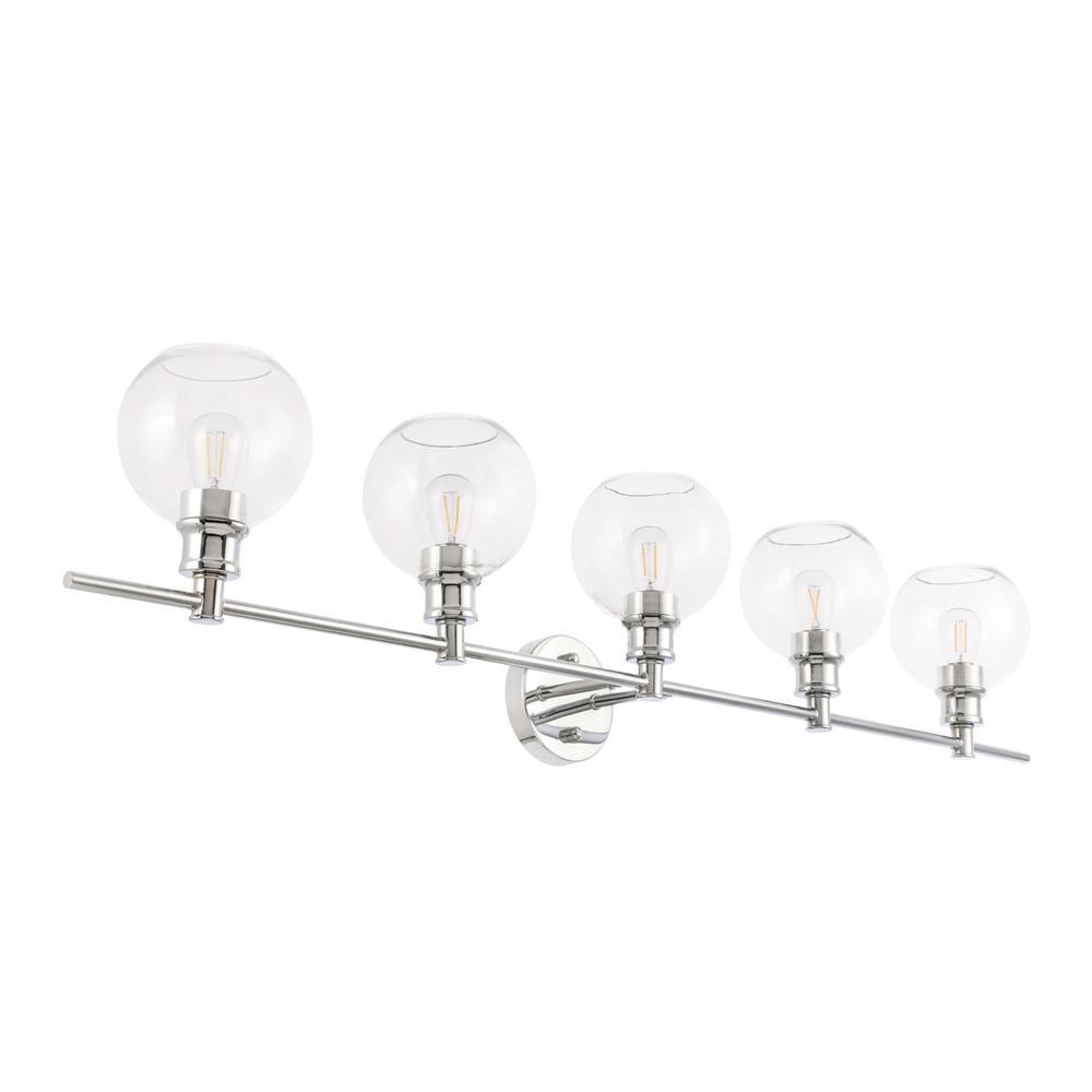 Collier 5 Light Chrome And Clear Glass Wall Sconce. Picture 8