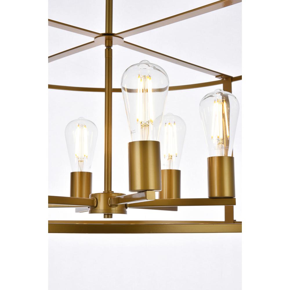 Agnys 6 Lights Pendant In Brass. Picture 4
