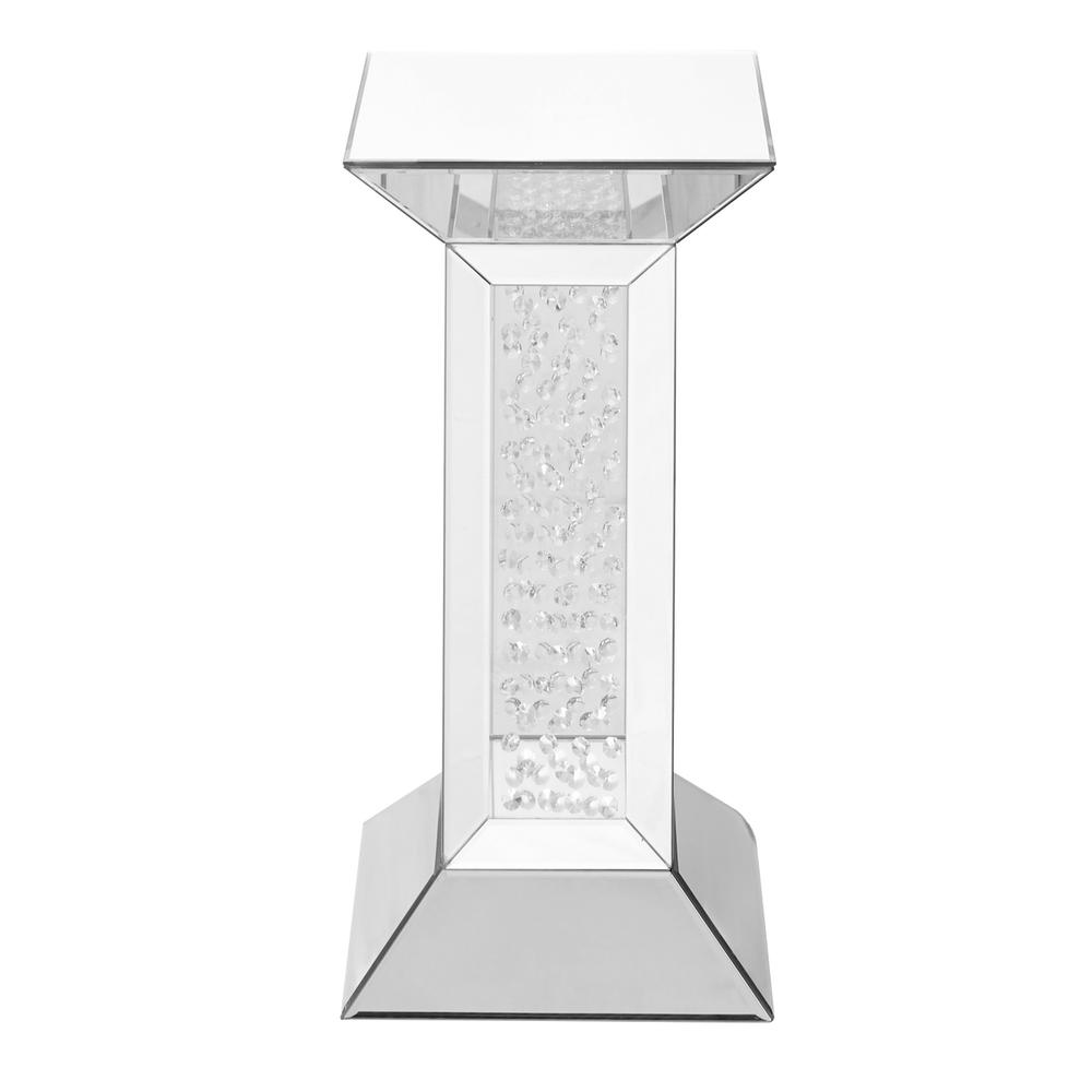 12 Inch Crystal End Table In Clear Mirror Finish. Picture 1