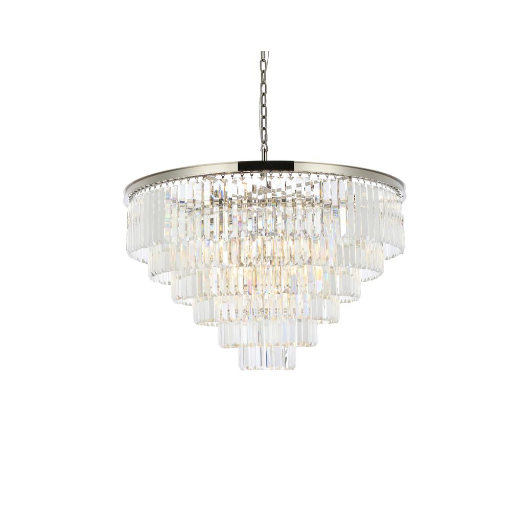 Sydney 33 Light Polished Nickel Chandelier Clear Royal Cut Crystal. Picture 2