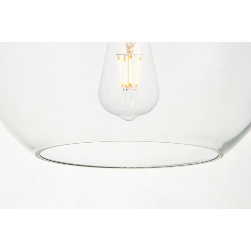 Baxter 5 Lights Brass Pendant With Clear Glass. Picture 3