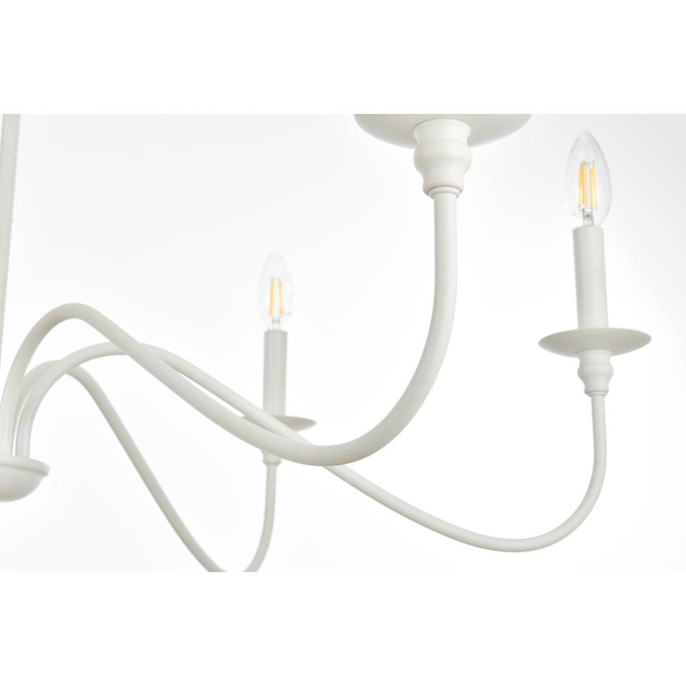 Rohan 30 Inch Chandelier In White. Picture 5
