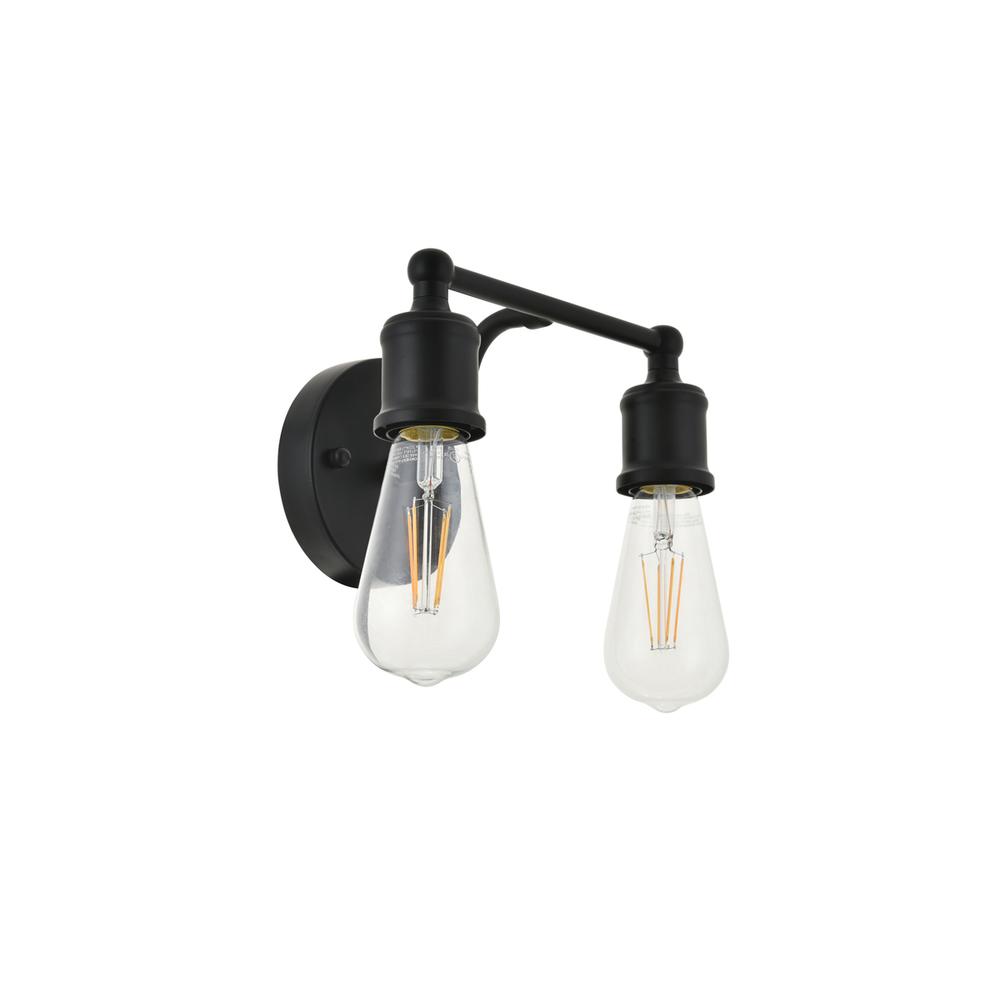 Serif 2 Light Black Wall Sconce. Picture 4