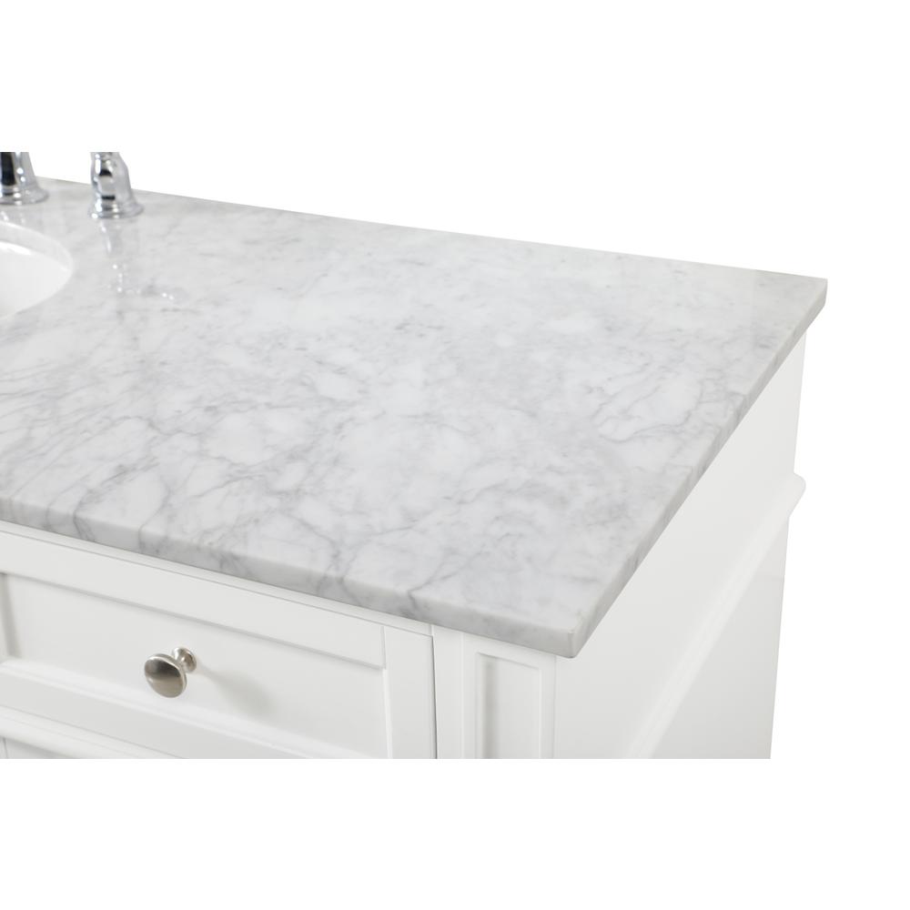 60 Inch Single Bathroom Vanity In White. Picture 11