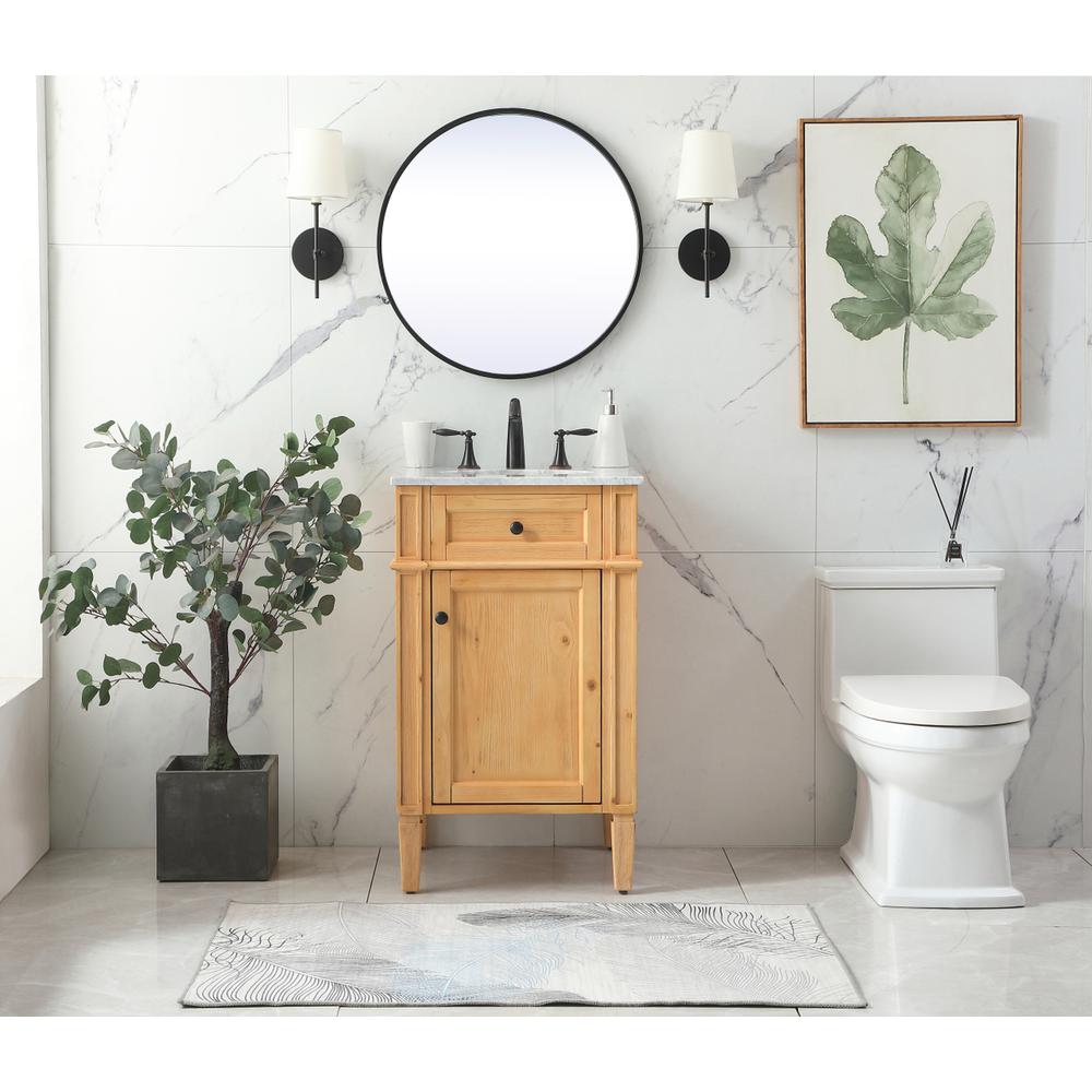 21 Inch Single Bathroom Vanity In Natural Wood. Picture 4