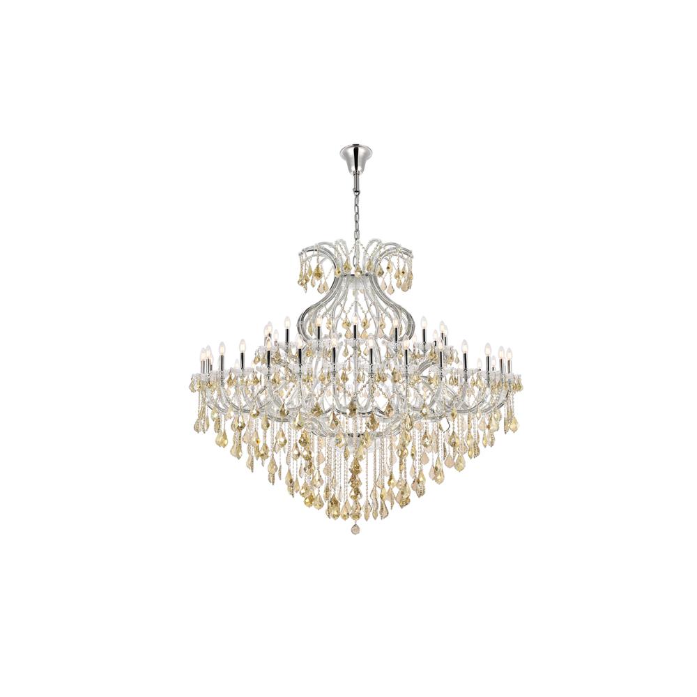 Maria Theresa 49 Light Chrome Chandelier Golden Teak (Smoky) Royal Cut Crystal. Picture 1