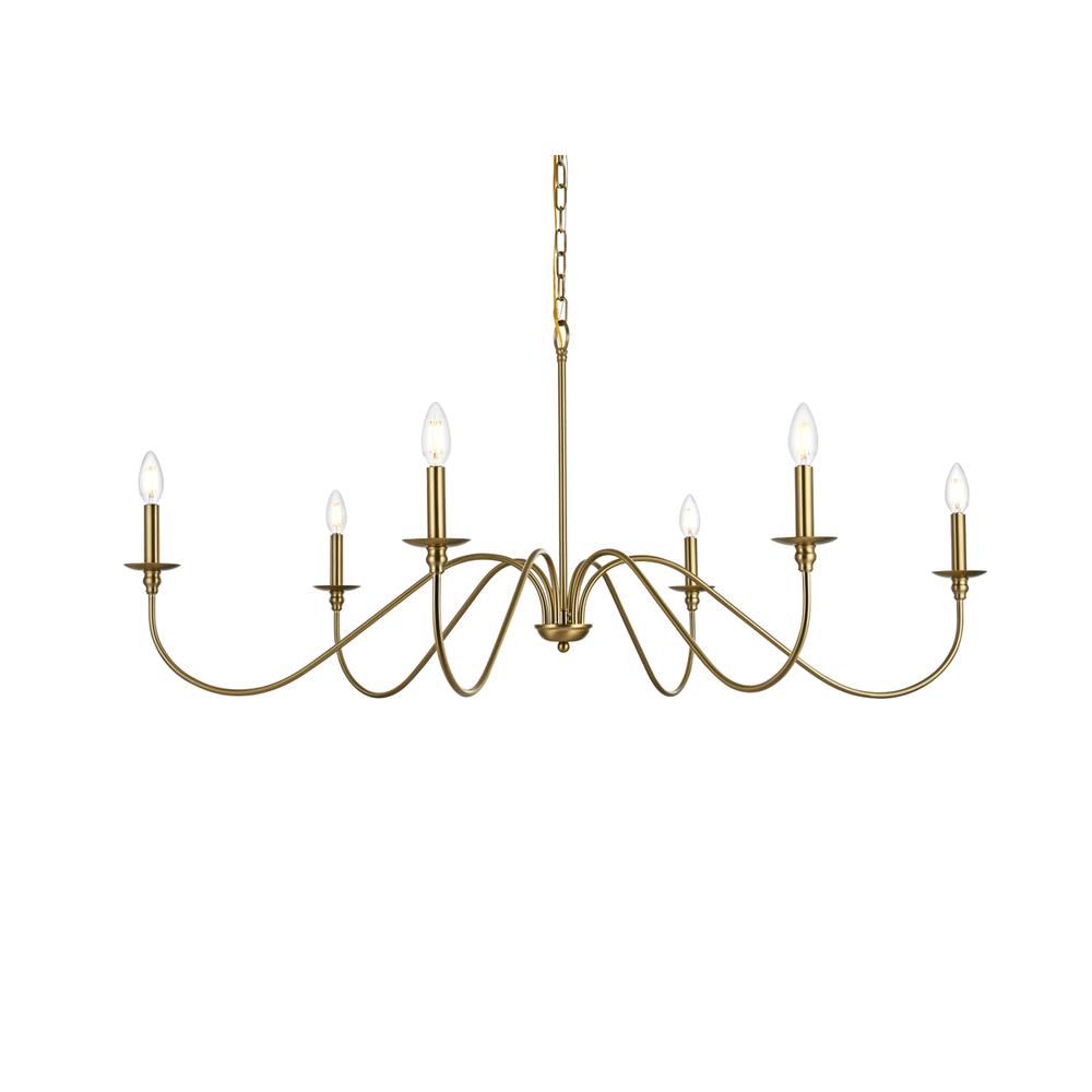 Rohan 48 Inch Chandelier In Satin Gold. Picture 2