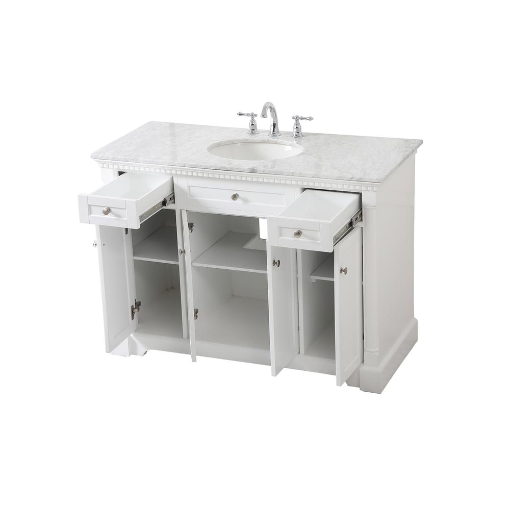 48 Inch Single Bathroom Vanity In  White. Picture 9
