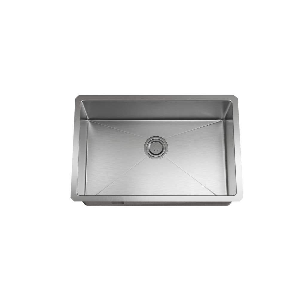 Stainless Steel Undermount Kitchen Sink L27''X W18'' X H10". Picture 6