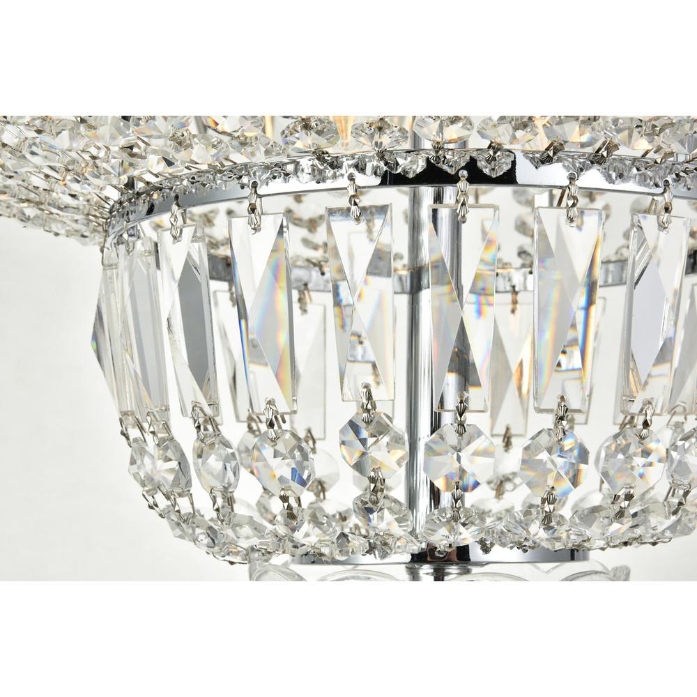 Tranquil 10 Light Chrome Flush Mount Clear Royal Cut Crystal. Picture 4