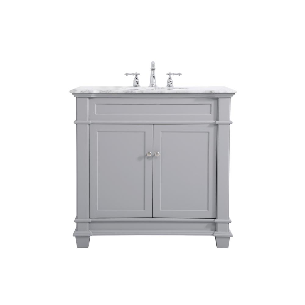 36 Inch Single Bathroom Vanity Set In Grey. Picture 1