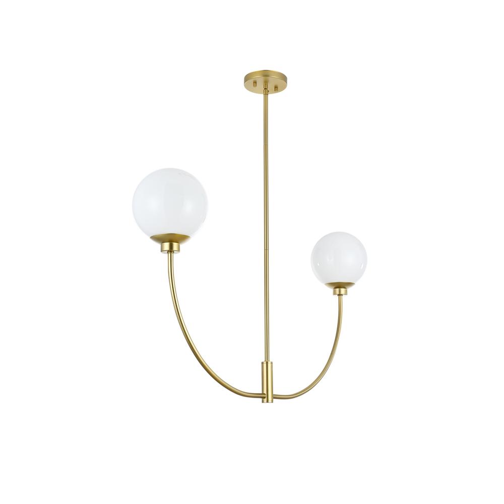 Nyomi 36 Inch Chandelier In Brass. Picture 6