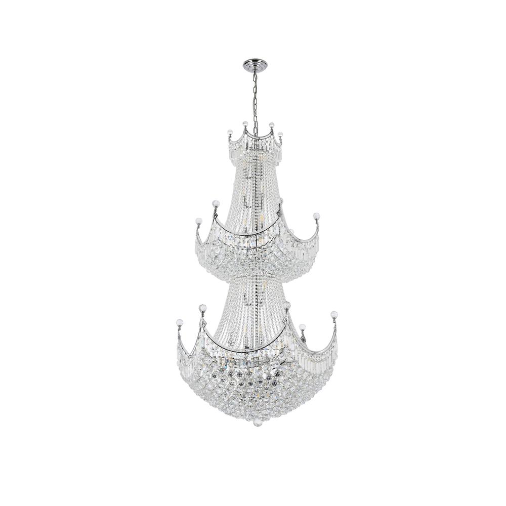 Corona 36 Light Chrome Chandelier Clear Royal Cut Crystal. Picture 6