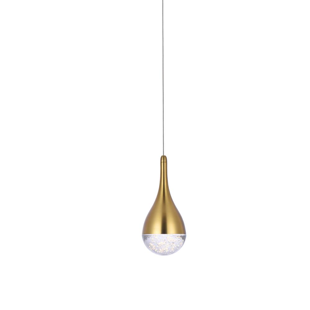 Amherst 5 Inch Led Pendant In Satin Gold. Picture 2