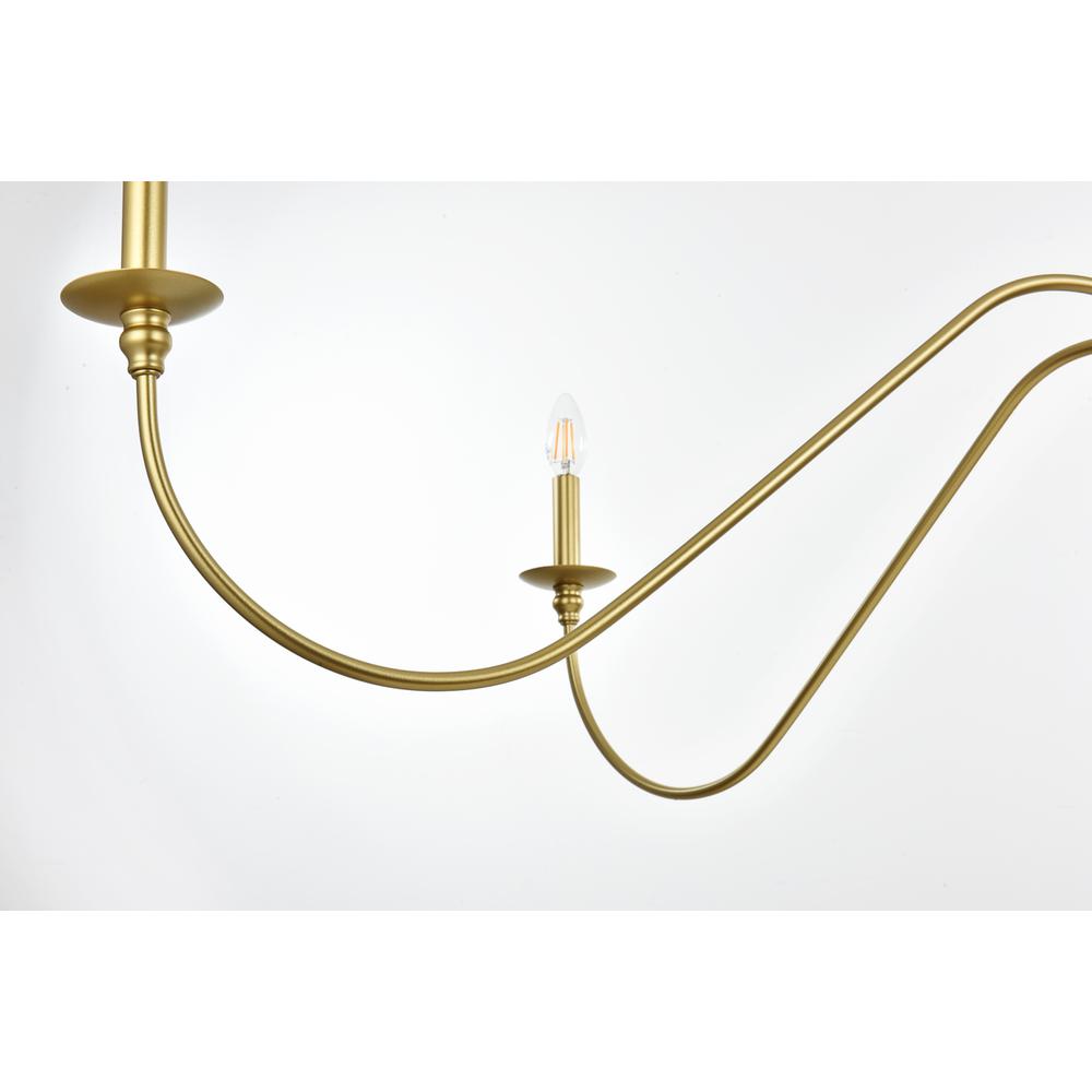 Rohan 54 Inch Chandelier In Brass. Picture 5