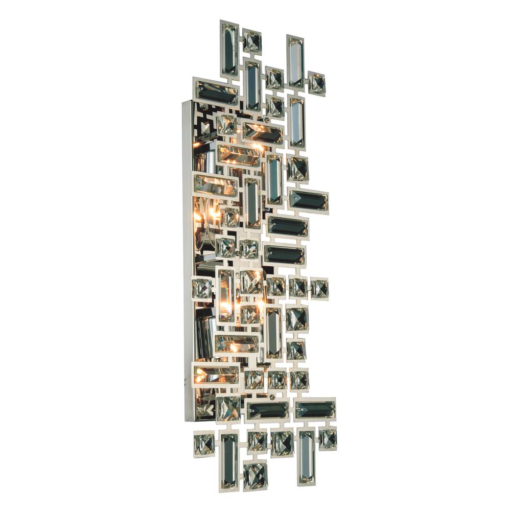 Picasso 4 Light Chrome Wall Sconce Clear Royal Cut Crystal. Picture 1