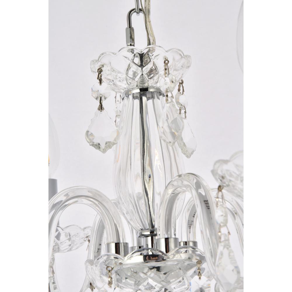 Rococo 4 Light Chrome Pendant Clear Royal Cut Crystal. Picture 4