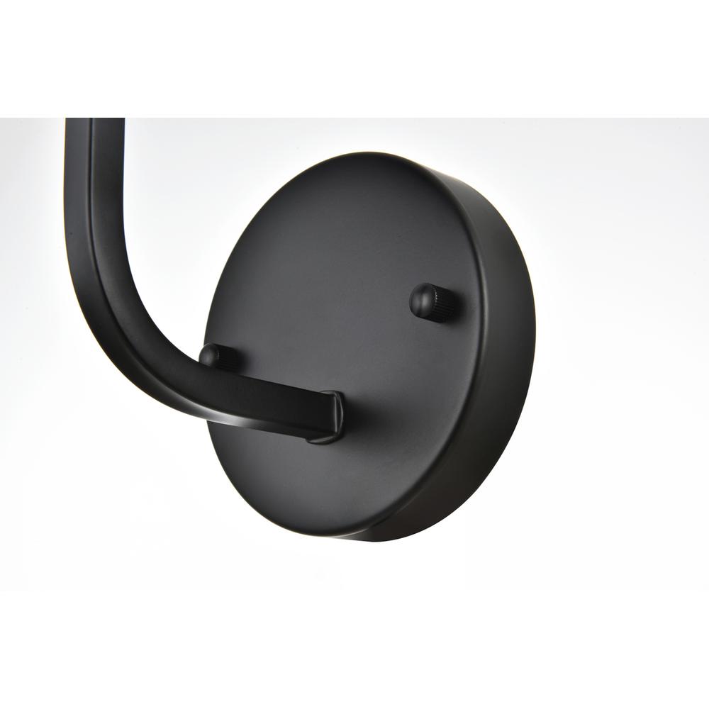 Colson 1 Light Black And Clear Bath Sconce. Picture 5