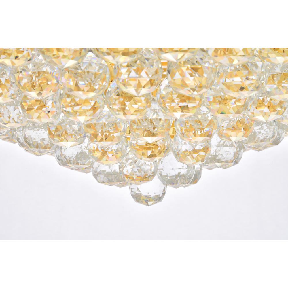Primo 30 Light Gold Flush Mount Clear Royal Cut Crystal. Picture 3