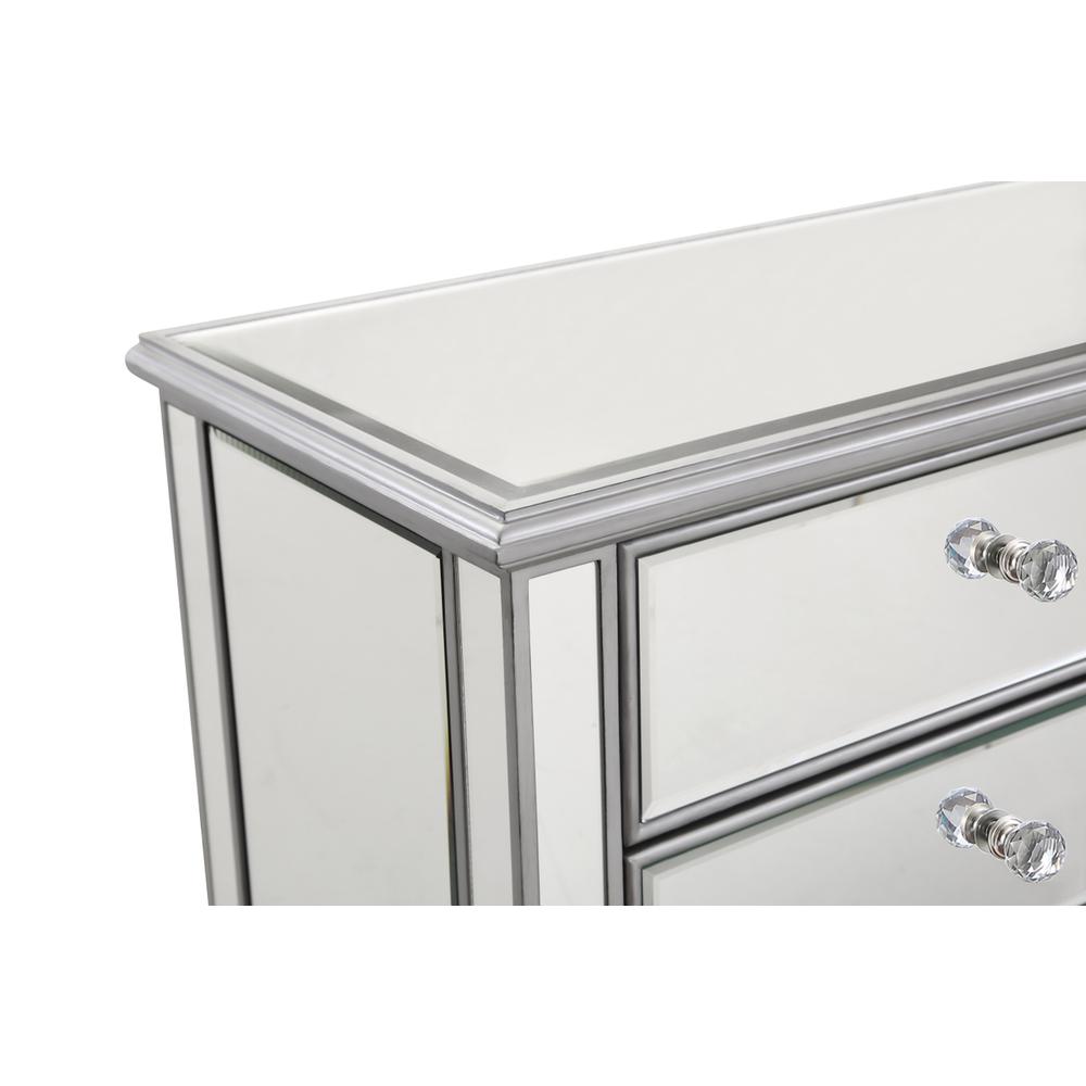 6 Drawer Dresser 48 In. X 18 In. X 32 In. In Silver Paint. Picture 6