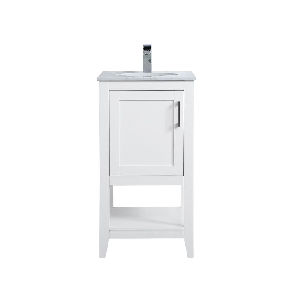 18 Inch Single Bathroom Vanity In White. Picture 1