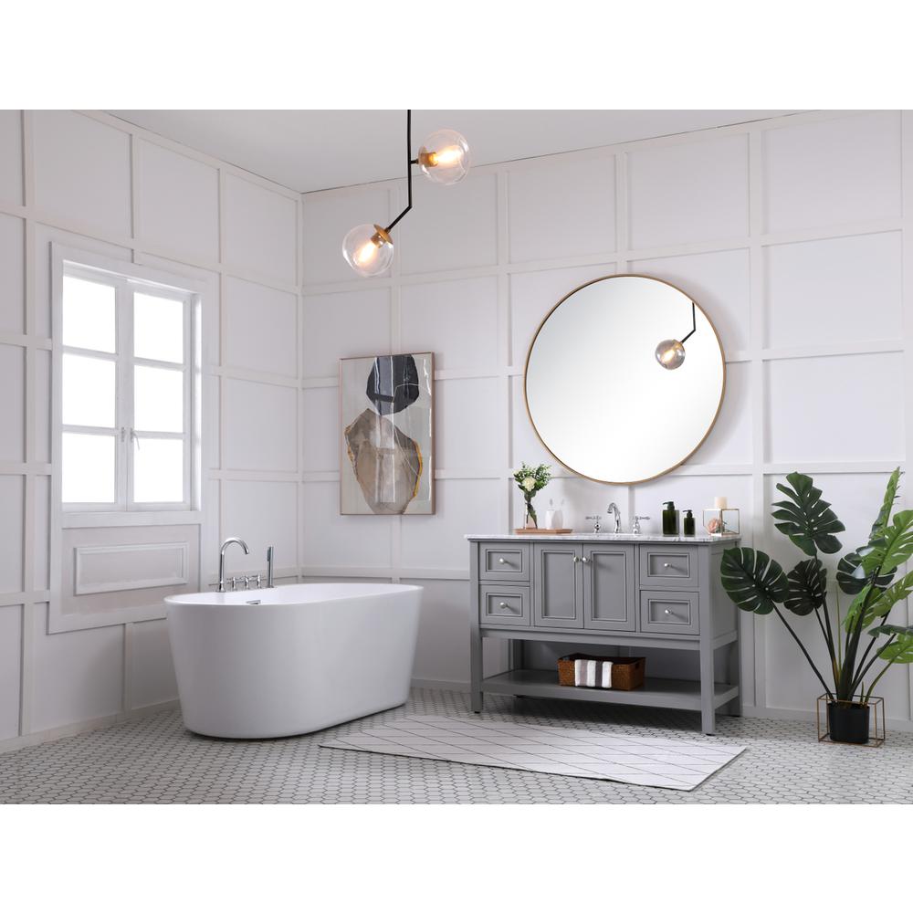 48 In. Single Bathroom Vanity Set In Grey. Picture 8