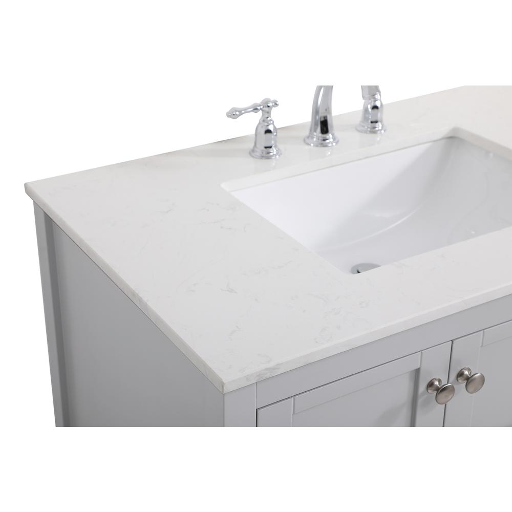 36 inch Single Bathroom Vanity in Gray. Picture 9