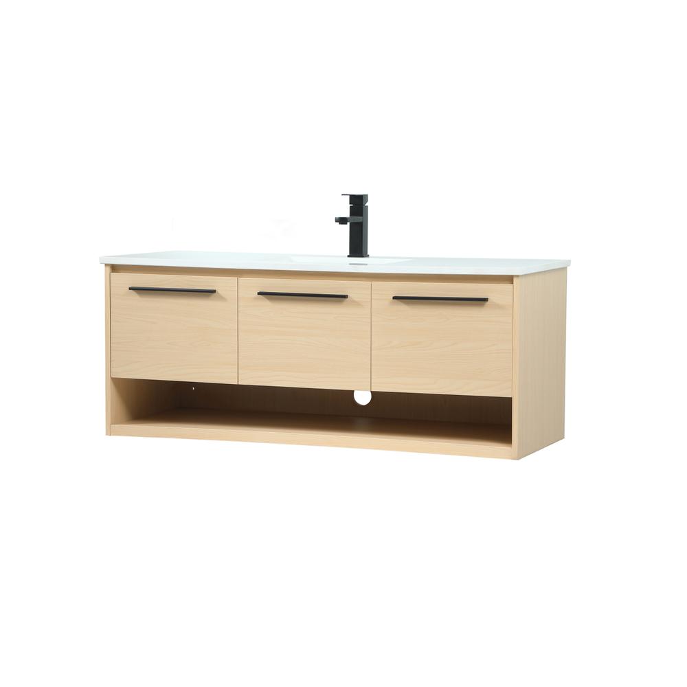 48 Inch Single Bathroom Vanity In Maple. Picture 7