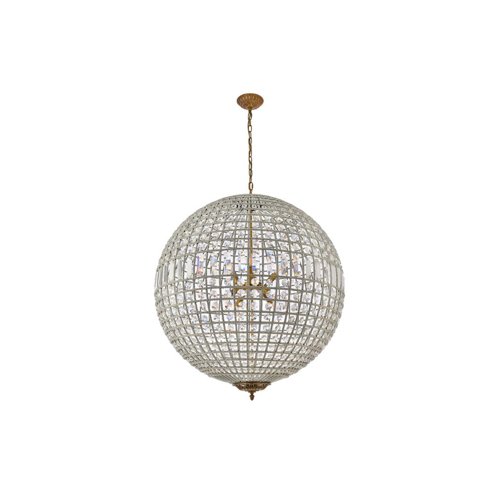 Olivia 8 Light French Gold Chandelier Clear Royal Cut Crystal. Picture 6