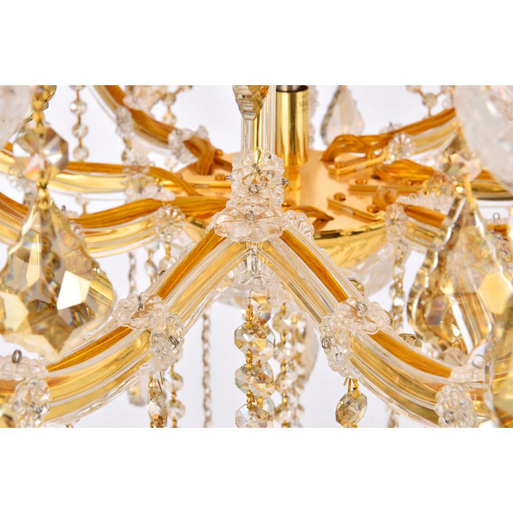 Maria Theresa 37 Light Gold Chandelier Golden Teak (Smoky) Royal Cut Crystal. Picture 5