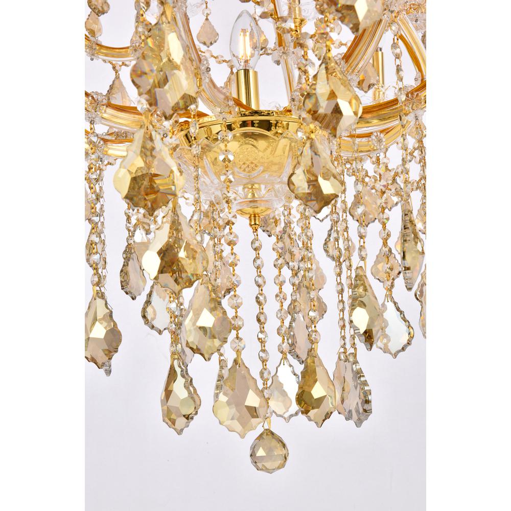 Maria Theresa 37 Light Gold Chandelier Golden Teak (Smoky) Royal Cut Crystal. Picture 3