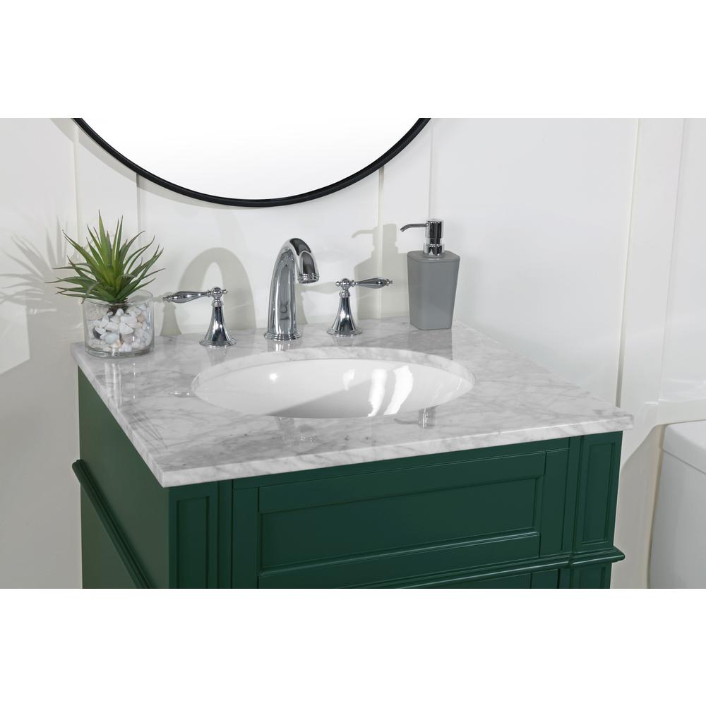 24 Inch Single Bathroom Vanity In Green. Picture 5