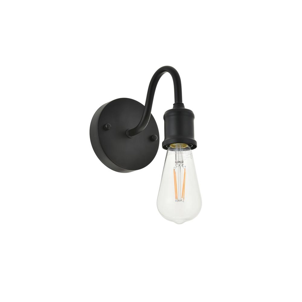 Serif 1 Light Black Wall Sconce. Picture 2