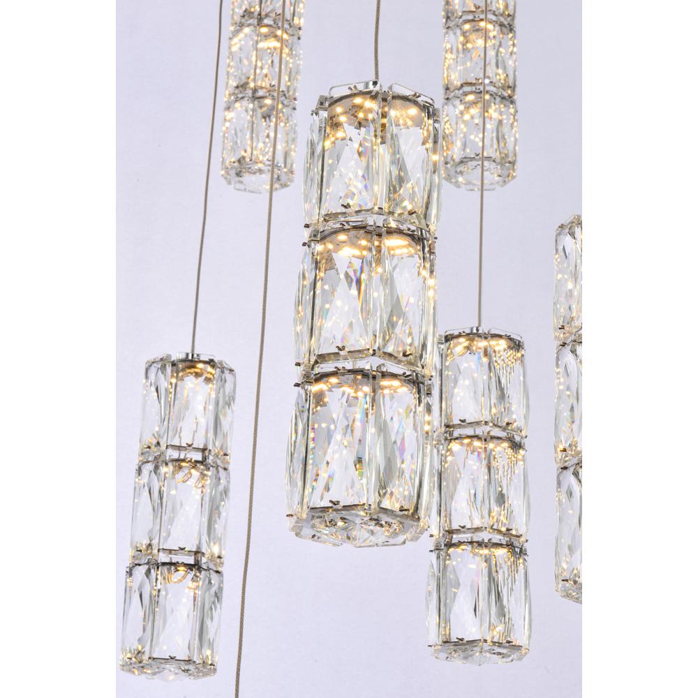 Polaris 38 Inch Led Chandelier In Chrome. Picture 4