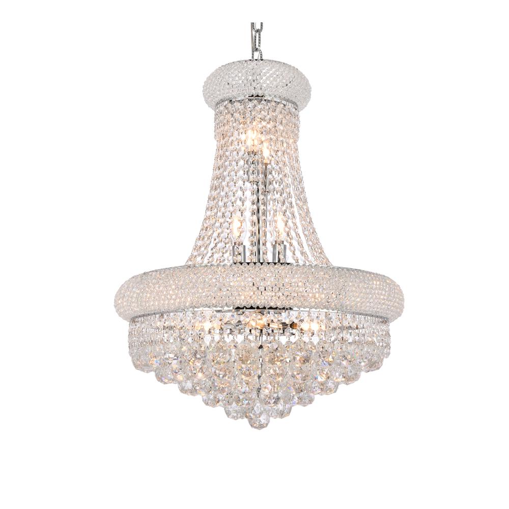 Primo 14 Light Chrome Chandelier Clear Royal Cut Crystal. Picture 2