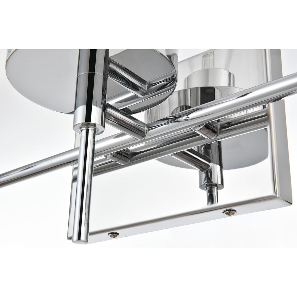 Benny 3 Light Chrome And Clear Bath Sconce. Picture 6