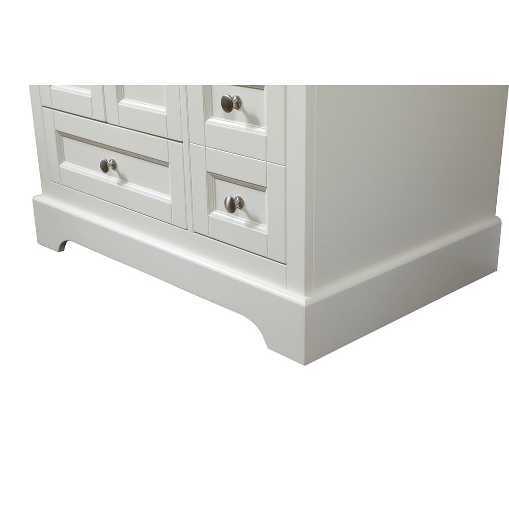 32 Inch Single Bathroom Vanity In White With Backsplash. Picture 13