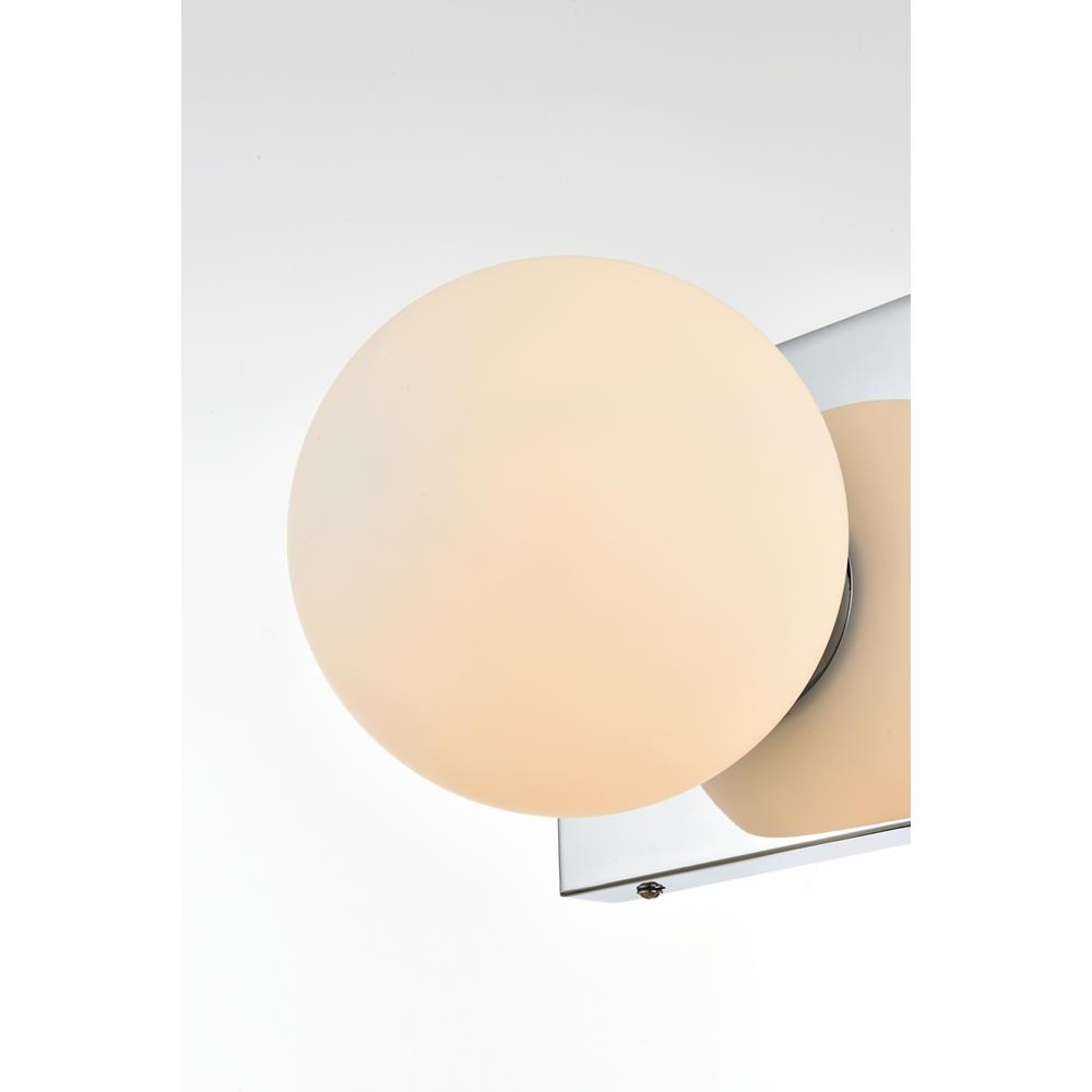 Jaylin 1 Light Chrome And Frosted White Bath Sconce. Picture 3