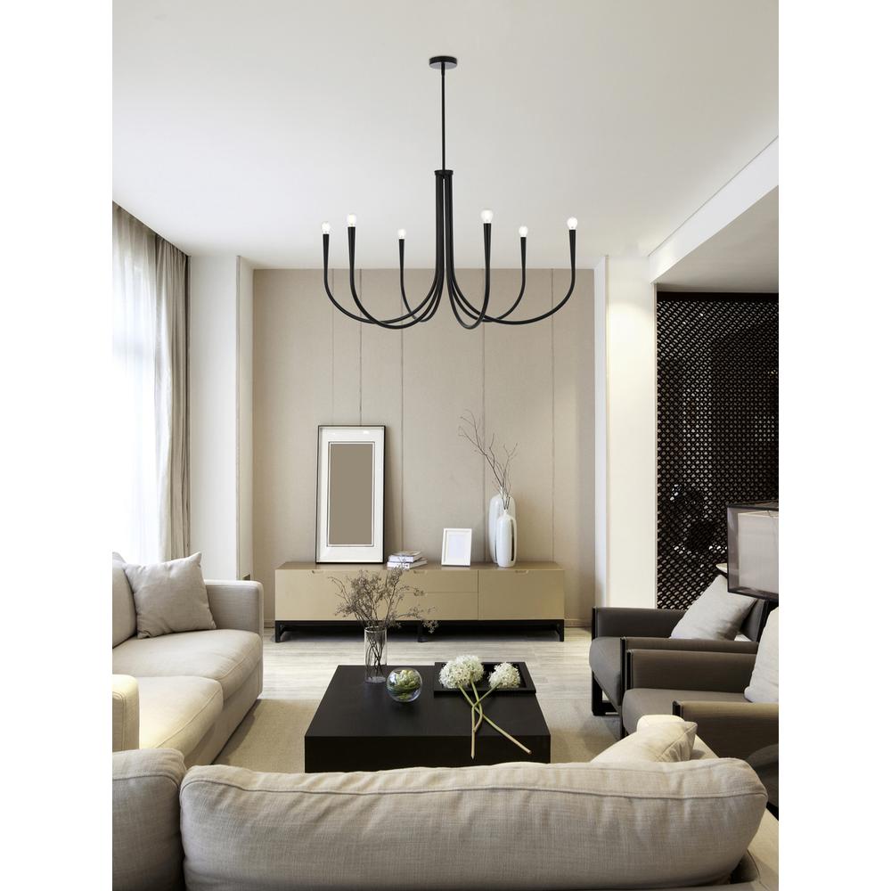 Layne 42 Inch Chandelier In Black. Picture 8
