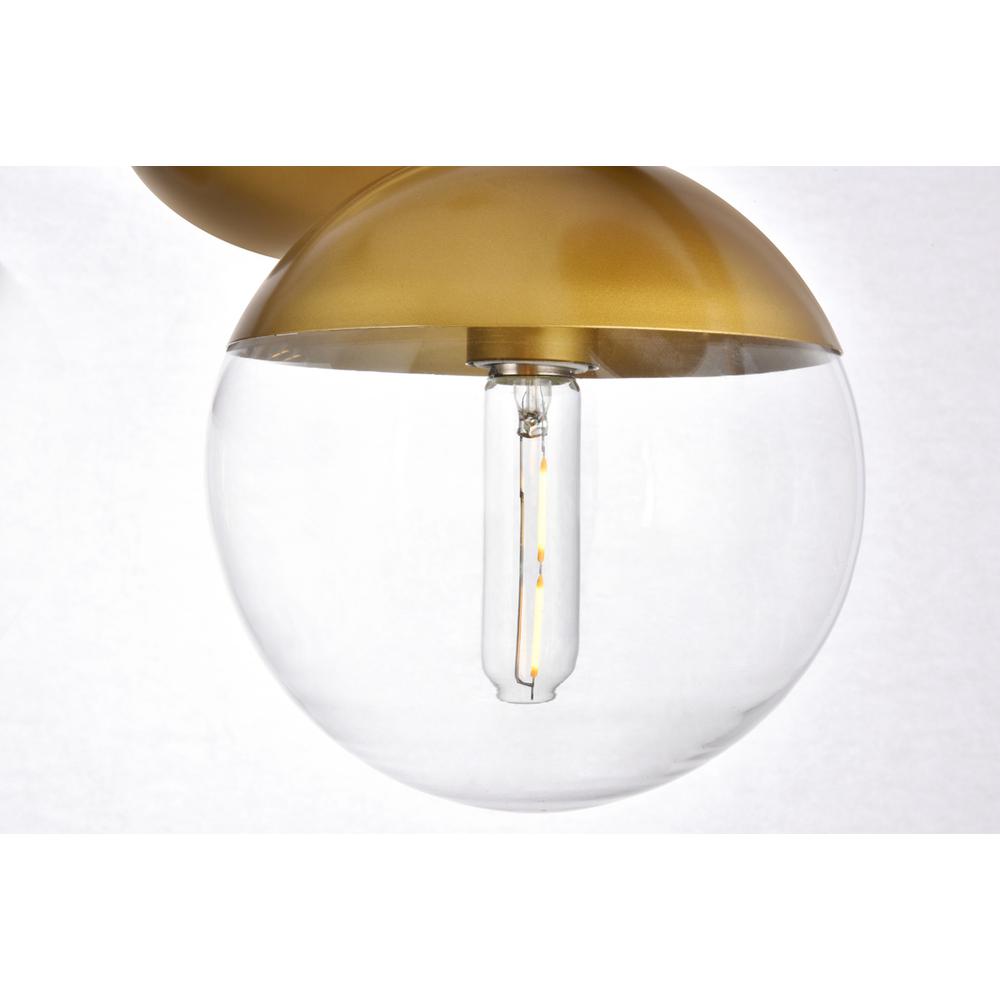 Eclipse 7 Lights Brass Pendant With Clear Glass. Picture 4