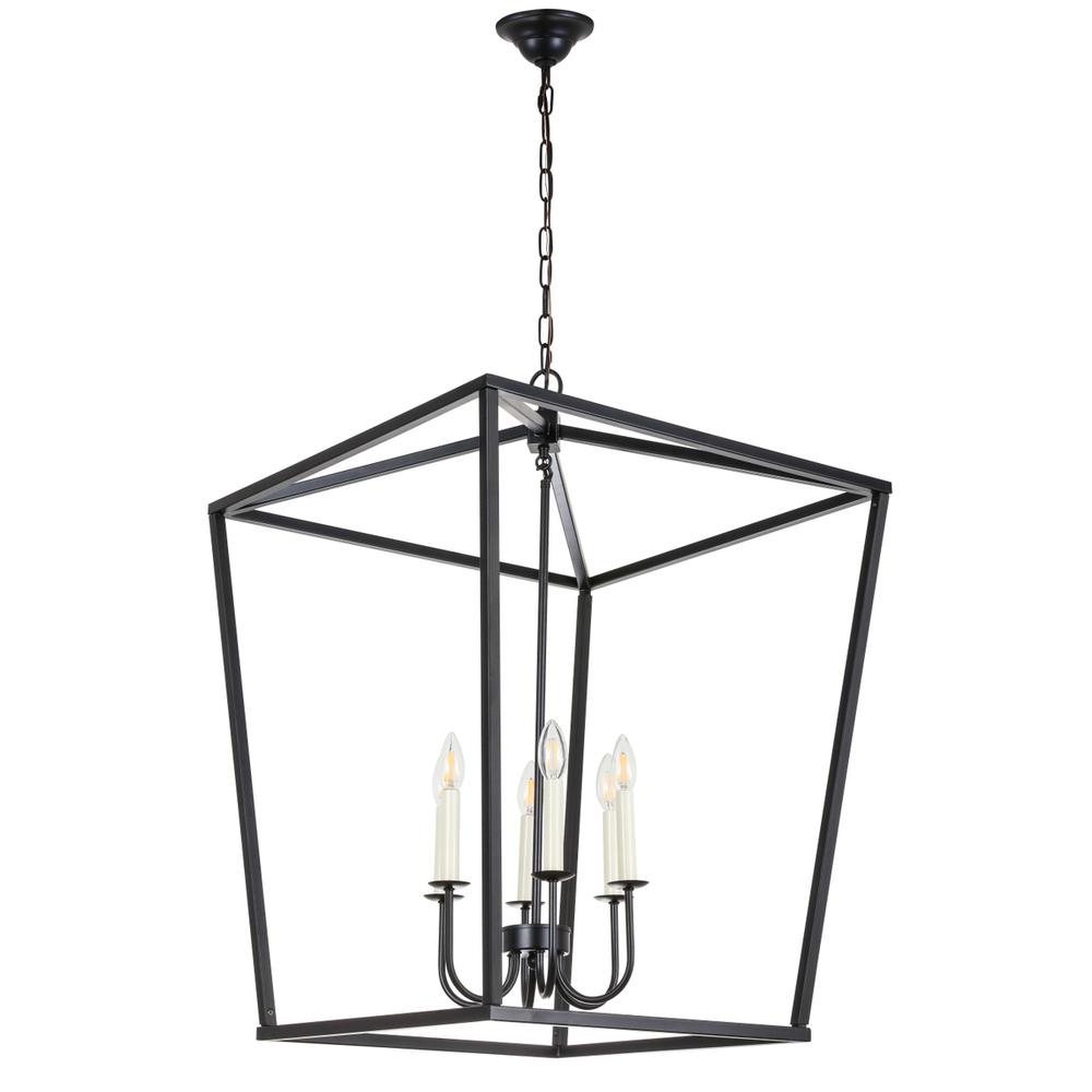 Maddox 6 Light Black Chandelier. Picture 7