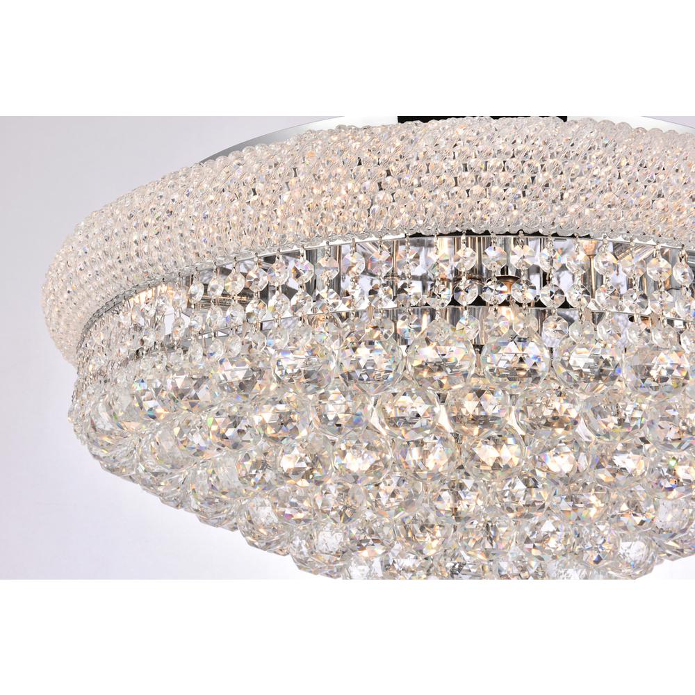 Primo 15 Light Chrome Flush Mount Clear Royal Cut Crystal. Picture 4