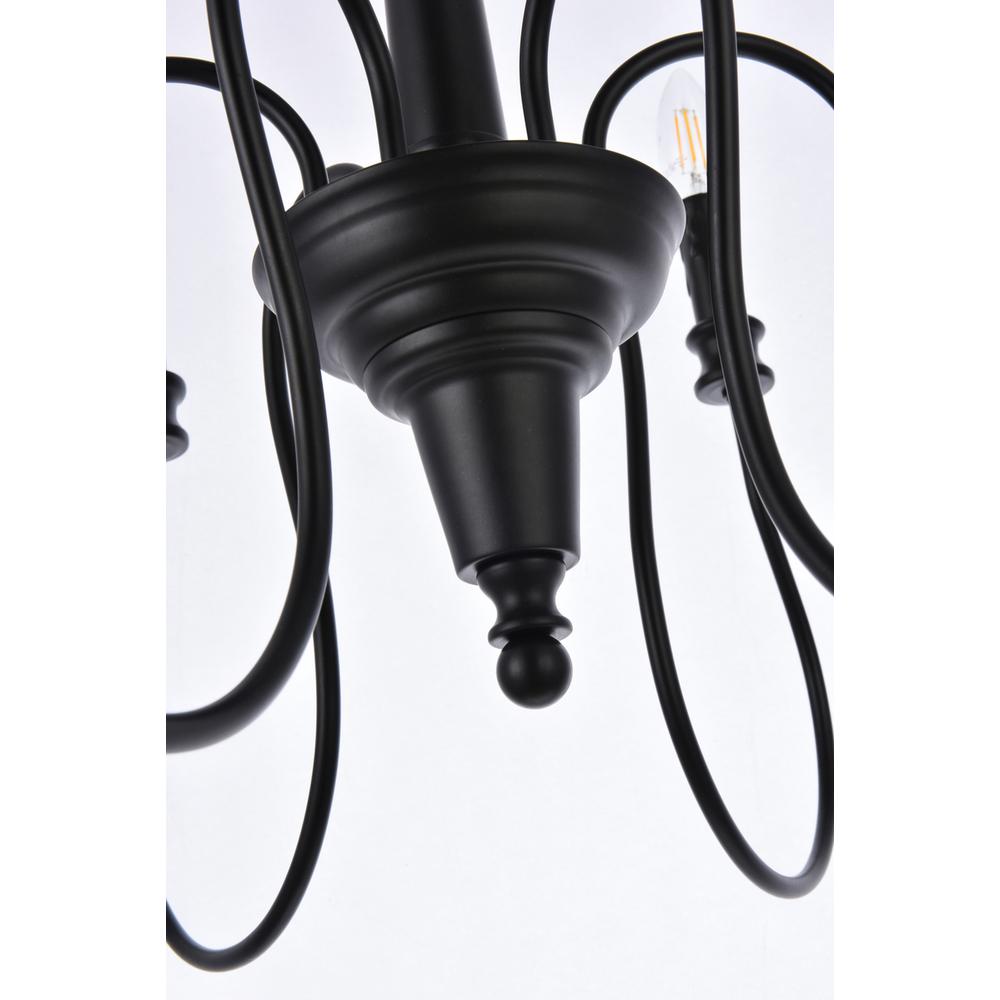 Flynx 6 Lights Pendant In Black. Picture 3
