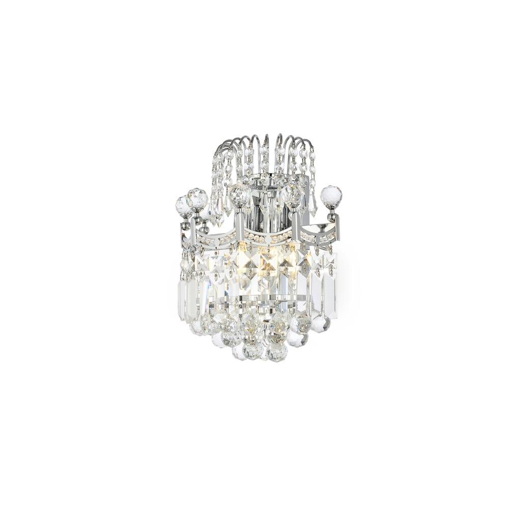 Corona 2 Light Chrome Wall Sconce Clear Royal Cut Crystal. Picture 2