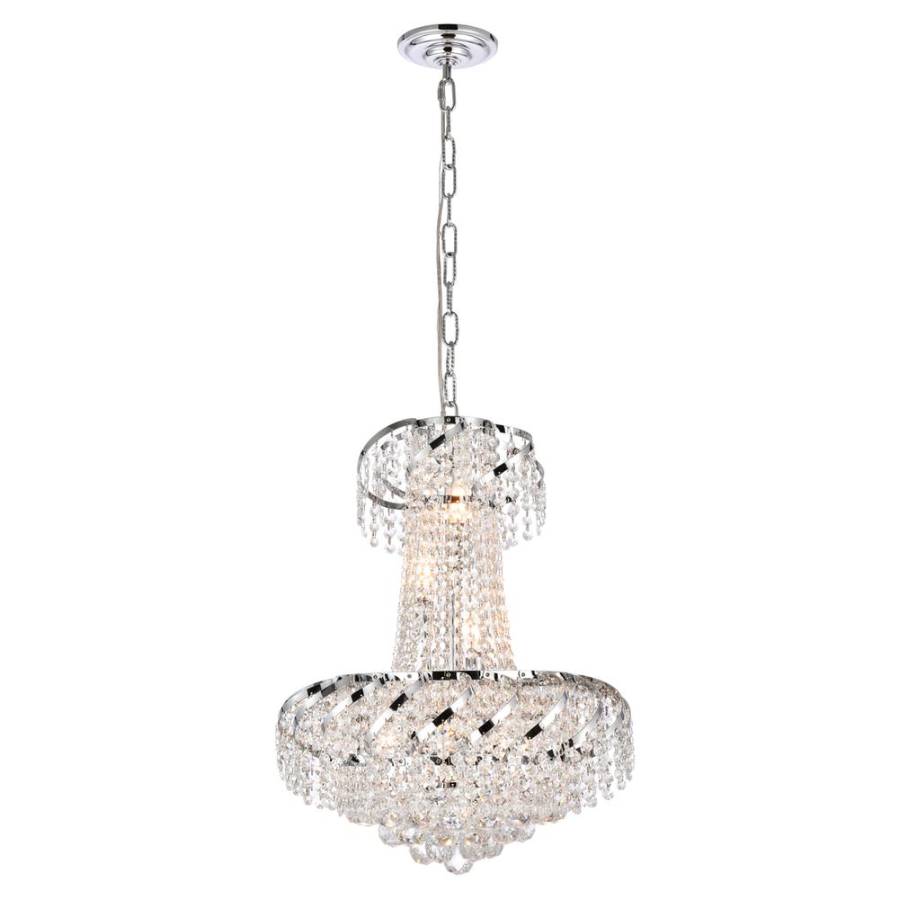 Belenus 6 Light Chrome Pendant Clear Royal Cut Crystal. Picture 1