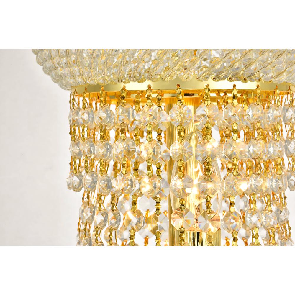 Primo 8 Light Gold Pendant Clear Royal Cut Crystal. Picture 2