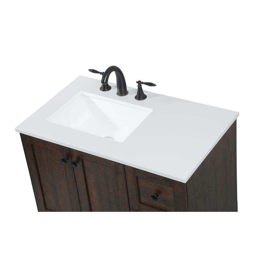 32 Inch Single Bathroom Vanity In Expresso. Picture 10