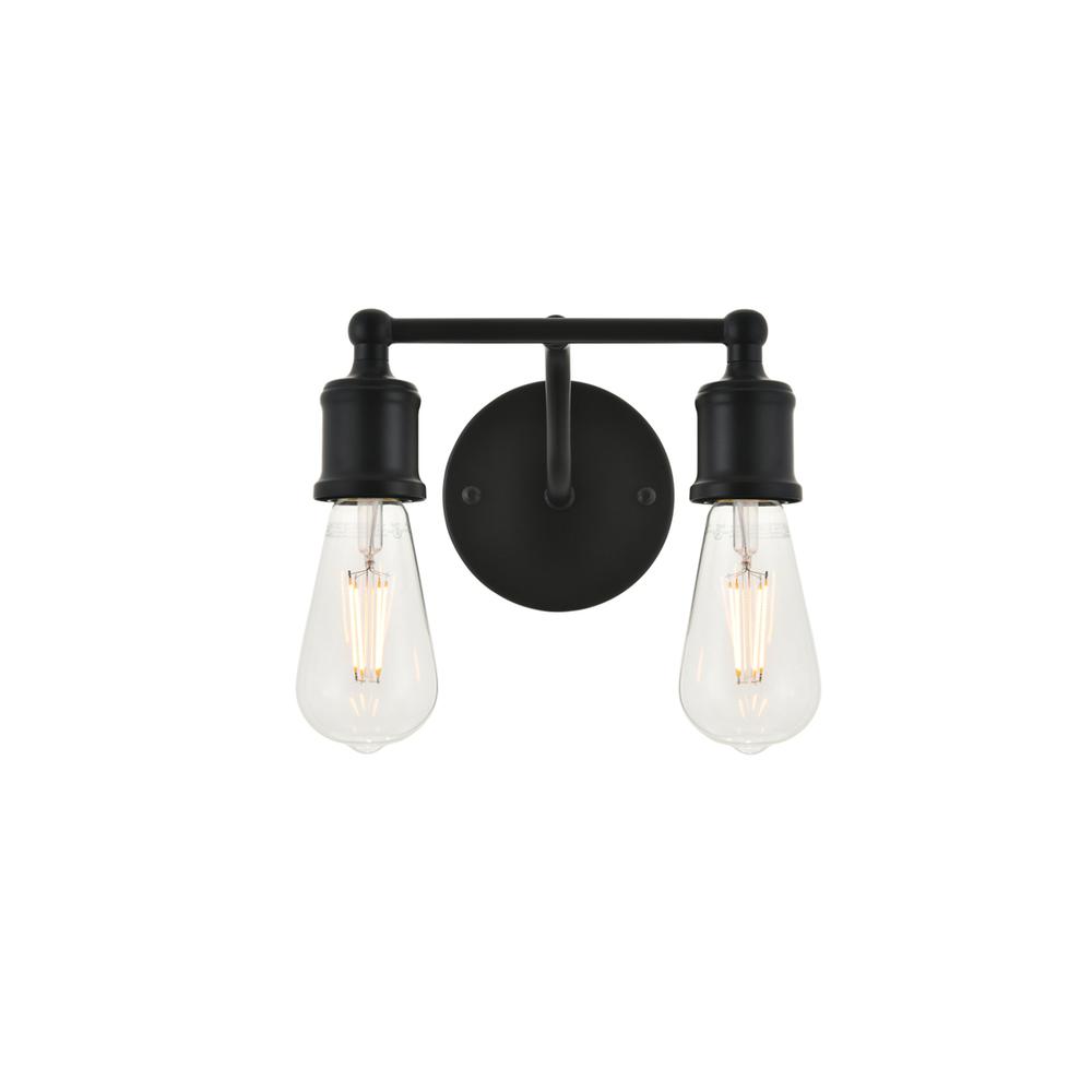Serif 2 Light Black Wall Sconce. Picture 1